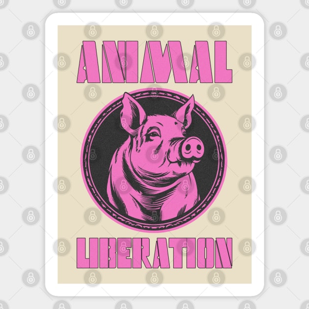 animal liberation classic design Magnet by psninetynine